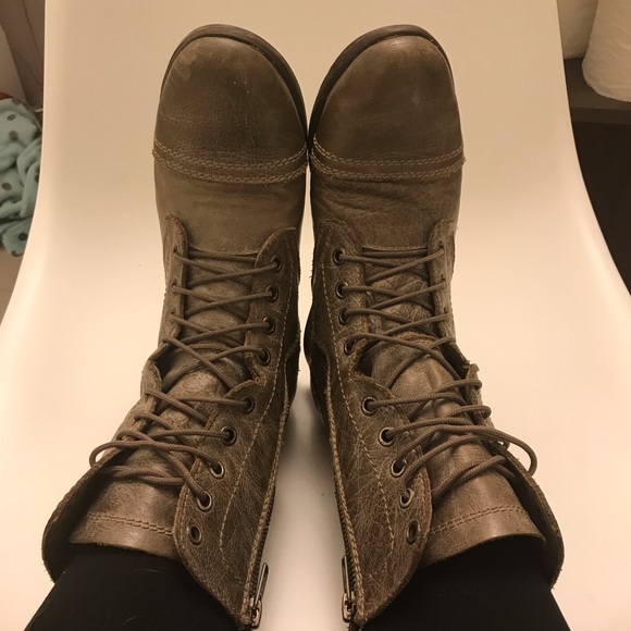 Grey combat boots - Picture 5 of 10